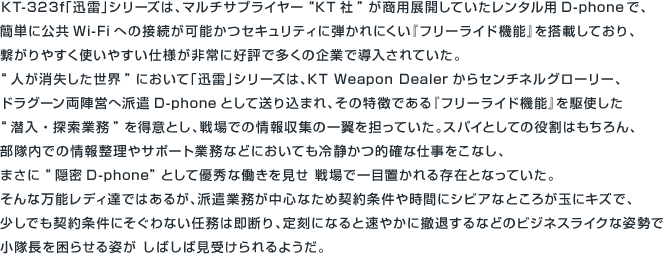 KT-323f「迅雷」シリーズ
