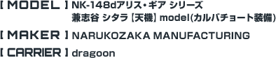 NK-148dアリス・ギア シリーズ 兼志谷 シタラ【天機】model(カルバチョート装備)